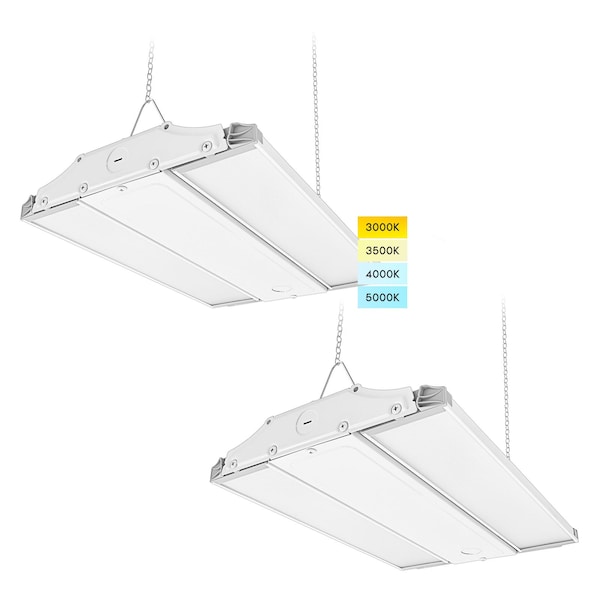 Luxrite 14 Inch Linear High Bay LED Lights 80/110/150W Up to 20500LM 4CCT 3000K-5000K Adjustable Tilt, 2PK LR41700-2PK - main